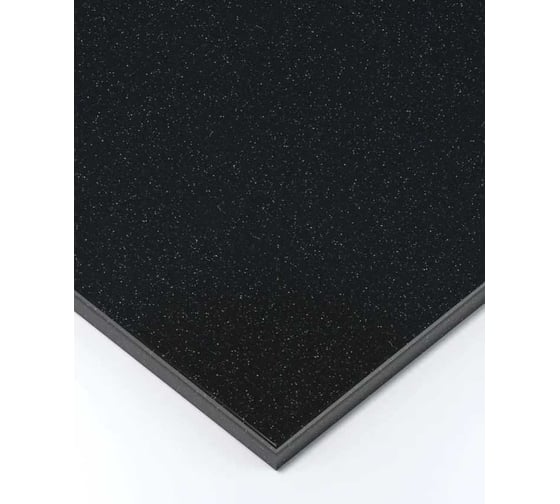Столешница из искусственного камня BNV для кухни и ванной, 1100x500x12 мм, глянцевая, черный гранит СТ_1100х500х12_чер