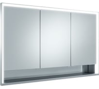 Зеркальный шкаф Keuco Royal Lumos 3 дверцы, с подсветкой, встроенный, 1200х735х165 мм, выключатель в помещении, корпус: алюминий серебристый анодированный/зеркало 14315171301