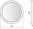 Зеркало круглое Azario Грей 800x50 c LED диммером, подогревом, сенсорный выключатель, матовый серый 2700k-4000k-6500k (25Вт) АZ-LED010325 00104046 5