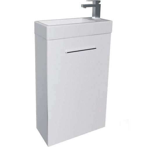 Тумба 1Marka Ноктюрн 40П (400х690х220) 1д белый глянец раковина Ц0000042177