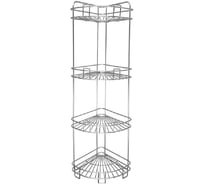 Полка Rosenberg 4-ярусная, угловая, напольно-настенная RUS-385028-4 Zn
