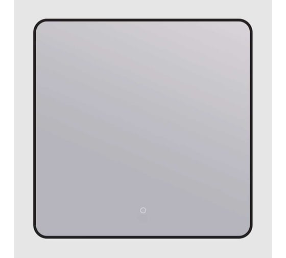 Зеркало с подсветкой DQ Гамбург Hamburg Лайт 80x80 см, черное DQMHAM8080BLKLT