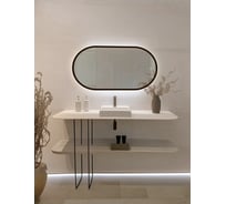 Зеркало DQ DQМюнхен Munchen Лайт 90х45 черный, DQMMUC9045LTBLK