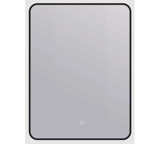 Зеркало с подсветкой DQ Гамбург Hamburg Лайт 60x80 см, черное DQMHAM6080BLKLT