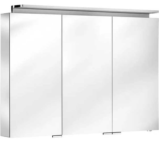 Шкаф зеркальный KEUCO Royal L1 1200x742x150 мм, 3 дверцы, с подсветкой, корпус серебристый анодированный 13605171301