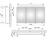 Шкаф зеркальный KEUCO Royal L1 1200x742x150 мм, 3 дверцы, с подсветкой, корпус серебристый анодированный 13605171301 2