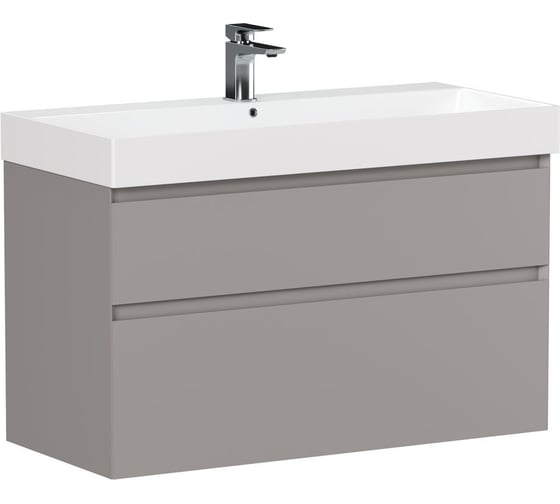 Тумба ALLEN BRAU 1.210027.PGM INFINITY 100, 2 ящика, платина матовый (346302) 00346302