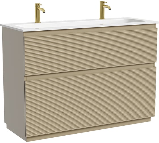 Тумба напольная Sancos Folk Floor 1190x445x850 мм, 2 ящика с доводчиками, капучино FL120FCP