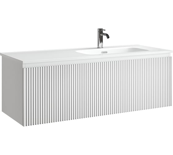 Тумба подвесная Sancos Snob R 1.0 1195x445x406 мм, 1 ящик с доводчиками, Bianco SNR1.0120RW