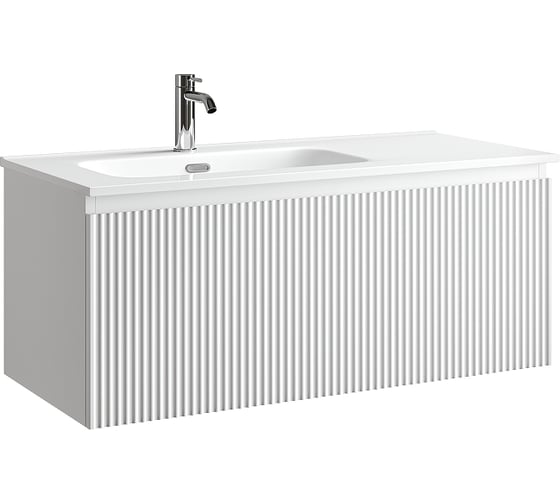 Тумба подвесная Sancos Snob R 1.0 995x445x406 мм, 1 ящик с доводчиками, Bianco SNR1.0100LW