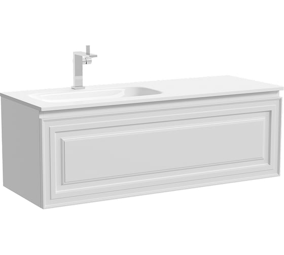 Тумба подвесная левая Sancos Very 1195x445x406 мм, 1 ящик с доводчиками, Bianco VR120LW