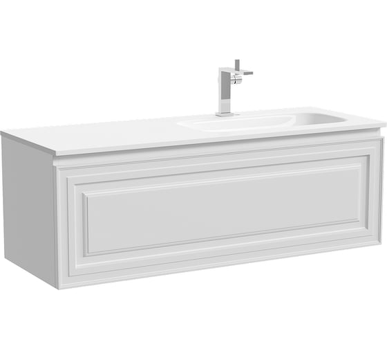 Тумба подвесная правая Sancos Very 1195x445x406 мм, 1 ящик с доводчиками, Bianco VR120RW