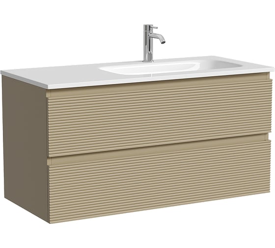 Тумба подвесная правая Sancos Folk 995x445x500 мм, 2 ящика с доводчиками, капучино FL100RCP