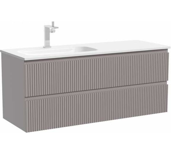 Тумба подвесная левая Sancos Snob R 1195x445x500 мм, 2 ящика с доводчиками, Doha Soft SNR120LSM