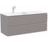 Тумба подвесная левая Sancos Snob R 1195x445x500 мм, 2 ящика с доводчиками, Doha Soft SNR120LSM 1