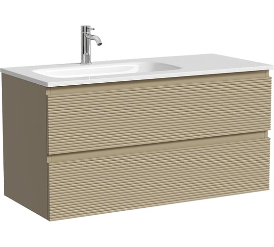 Тумба подвесная левая Sancos Folk 995x445x500 мм, 2 ящика с доводчиками, капучино FL100LCP