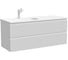 Тумба подвесная левая Sancos Snob R 1195x445x500 мм, 2 ящика с доводчиками Bianco SNR120LW 1