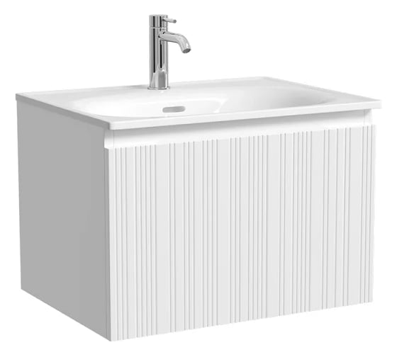 Тумба подвесная Sancos Code 590x453x400, с одним ящиком с доводчиками, белый CD60W
