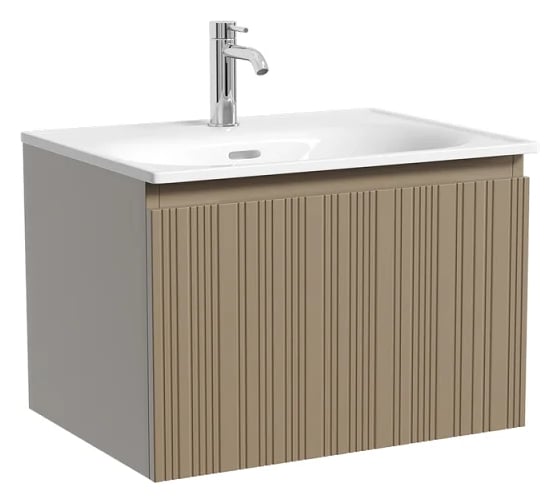 Тумба подвесная Sancos Code 590x453x400, с одним ящиком с доводчиками, серо-бежевый CD60GB