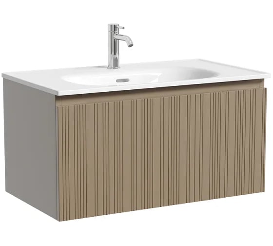 Тумба подвесная Sancos Code 785x453x400, с одним ящиком с доводчиками, серо-бежевый CD80GB