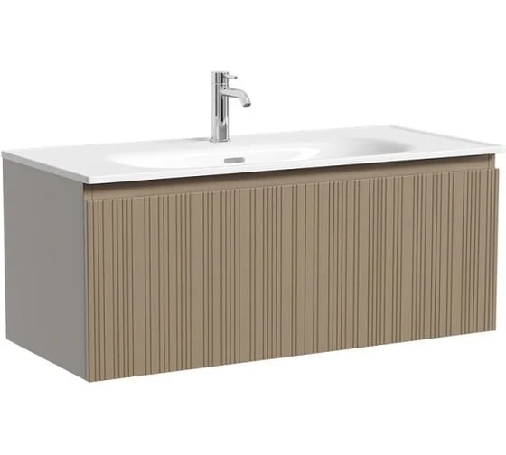 Тумба подвесная Sancos Code 990x453x400, с одним ящиком с доводчиками, серо-бежевый CD100GB