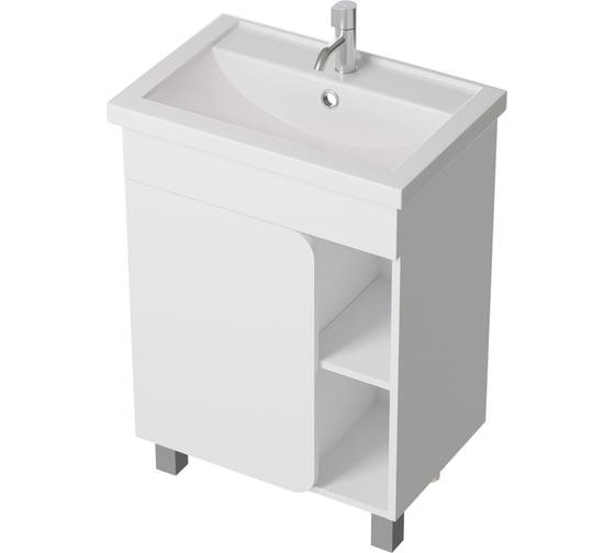 Тумба 1Marka АНИТА/Noble 570x810x376H, 1 дверь, белый глянец У76055ОПТ