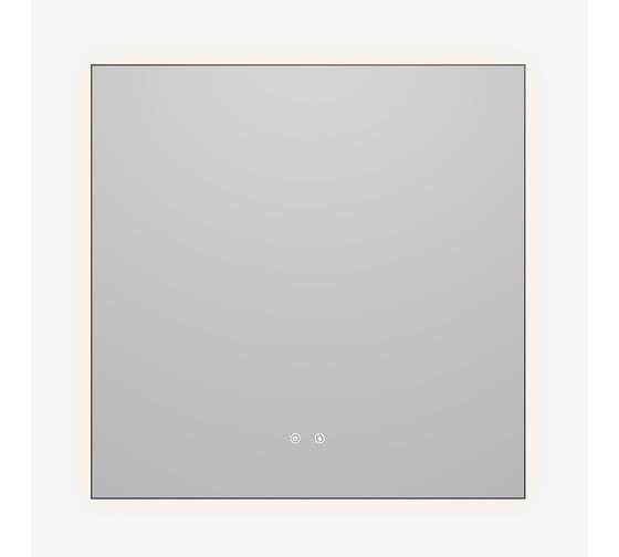 Зеркало с подсветкой Vincea 800x800, сенсорный выключатель, антизапотевание, вороненая сталь VLM-4F800GM-2