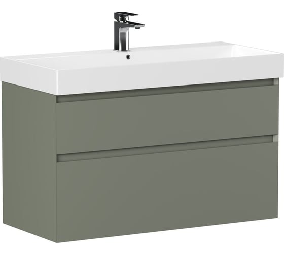 Тумба ALLEN BRAU 1.210027.CGM INFINITY 100, 2 ящика, олива матовый (346299) 00346299