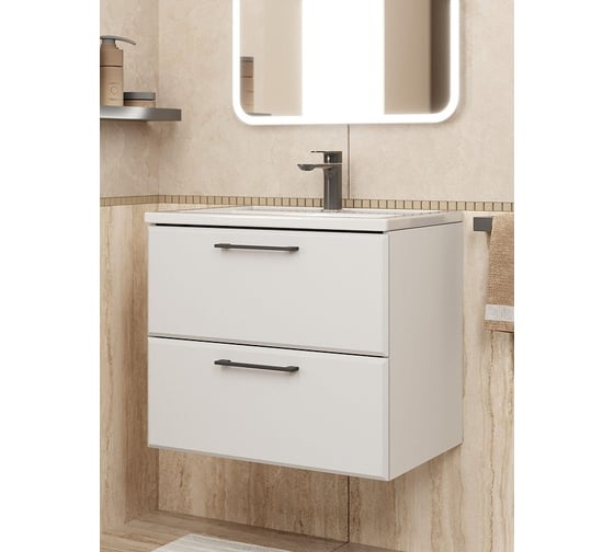 Тумба под раковину для ванной uperwood Foster New_60 см, подвесная, белая TFosterNEW60w