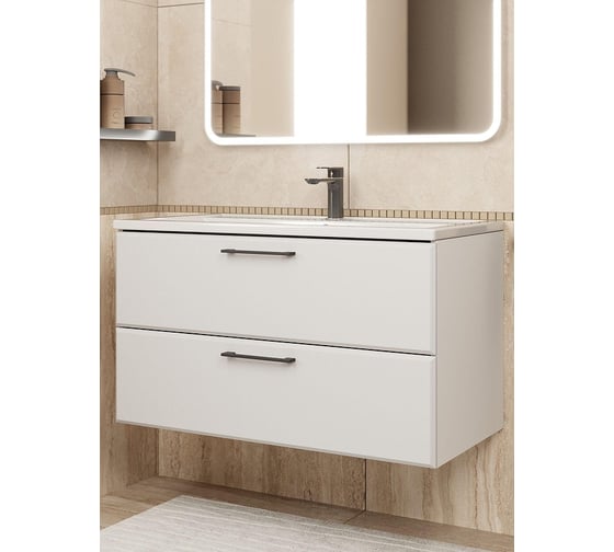 Тумба под раковину для ванной uperwood Foster New_90 см, подвесная, белая TFosterNEW90w