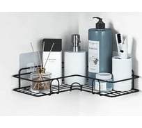 Полка для ванной ZDK Homium черный, размер 26.5x26.5x6 см shelf3black