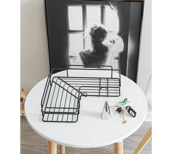 Полка для ванной ZDK Homium черный, размер 26.5x26.5x6 см shelf3black