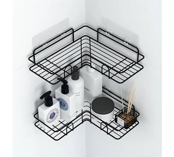 Полка для ванной ZDK Homium черный, размер 26.5x26.5x6 см shelf3black