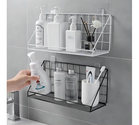 Полка для ванной ZDK Homium черный, 35x12x15 см shelf5black