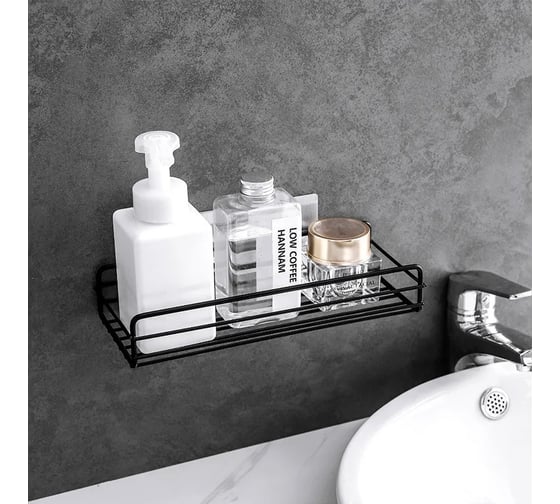 Полка для ванной ZDK Homium черный, 27x11x5.5 см shelf6black