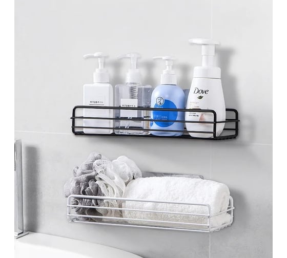 Полка для ванной ZDK Homium черный, 27x11x5.5 см shelf6black