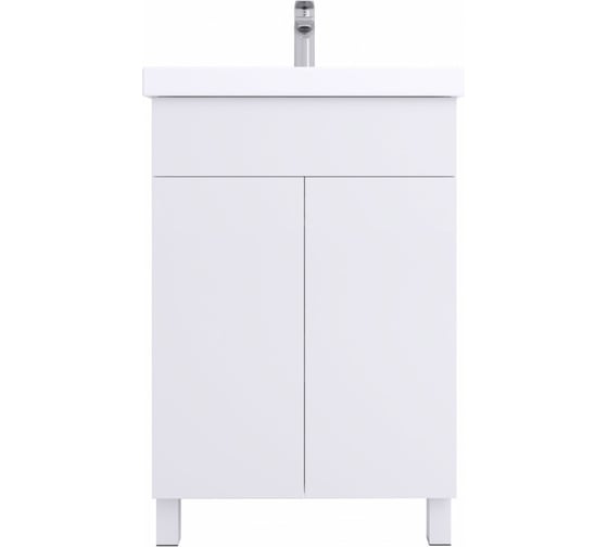 Тумба без раковины Santek Визит 55, 2 створки, белый, 1A297601VZ010
