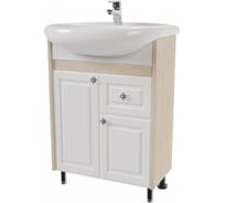 Тумба для ванной MIXLINE ВЕРСАЛЬ-60 белое дерево, ПВХ, под умывальник Арго-60 548993