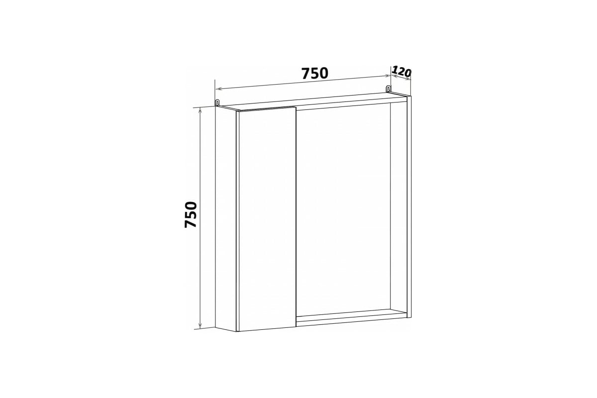 Шкаф навесной 90 см ширина