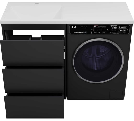 Напольная тумба Brevita GRAFIT-60 3 ящика, под стиральную машину GRA-01060-013Я