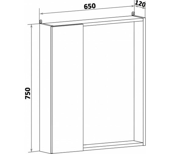 Зеркальный шкаф Runo Манхэттен 65 белый 00-00001044
