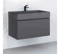 Подвесная тумба RAVAL Facet 80 антрацит Fac.01.80/P/A/RL