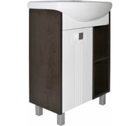 Тумба для ванной MIXLINE "БОСКО-60" белая/венге под умывальник Арго-60 ПВХ 548992