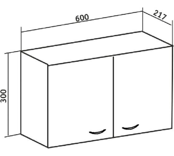 Навесной шкаф Runo Рондо 60x30 00000001089