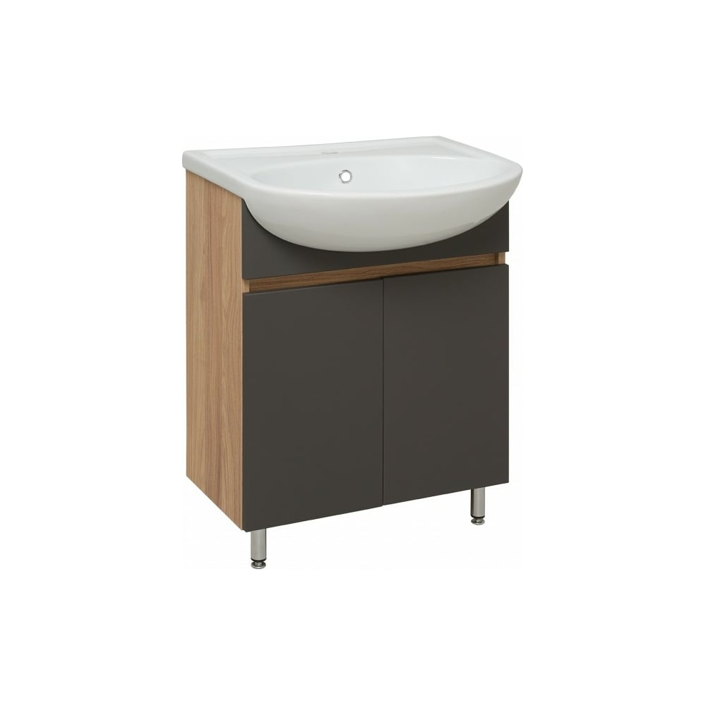 Тумба RUNO Лада 60 графит, под умывальник Уют 60 00-00001165 - выгодная ...