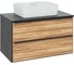Тумба Runo Мальта 85 дуб/черный под накладной умывальник 00-00001099 1