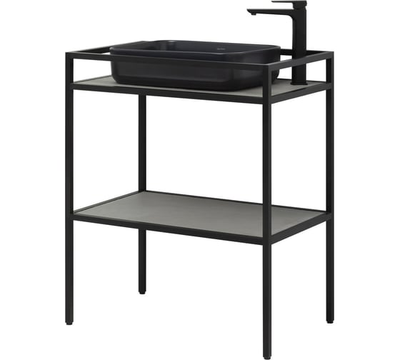 Напольная консоль под раковину ALLEN BRAU Liberty 75 1.33002.BB черный 00274336