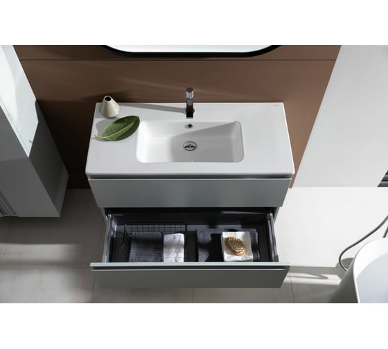 Тумба под раковину ALLEN BRAU Eclipse 1.E1003.PWM 100 рapyrus white matt 00273953
