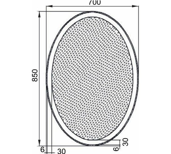 Зеркало Aquanet Комо new 7085 с LED подсветкой, 700x850x32 мм, сенсорный выключатель 00249358