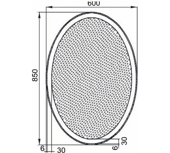 Зеркало Aquanet Комо 6085 с LED подсветкой, 600x850x32 мм (196667) 00196667